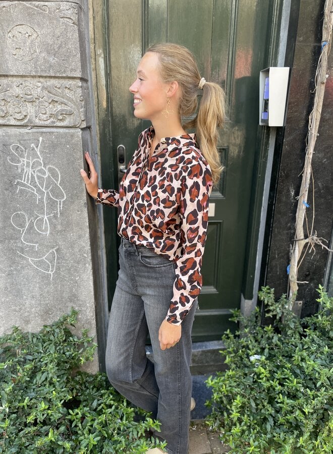 Fasjonable Leopardbluse